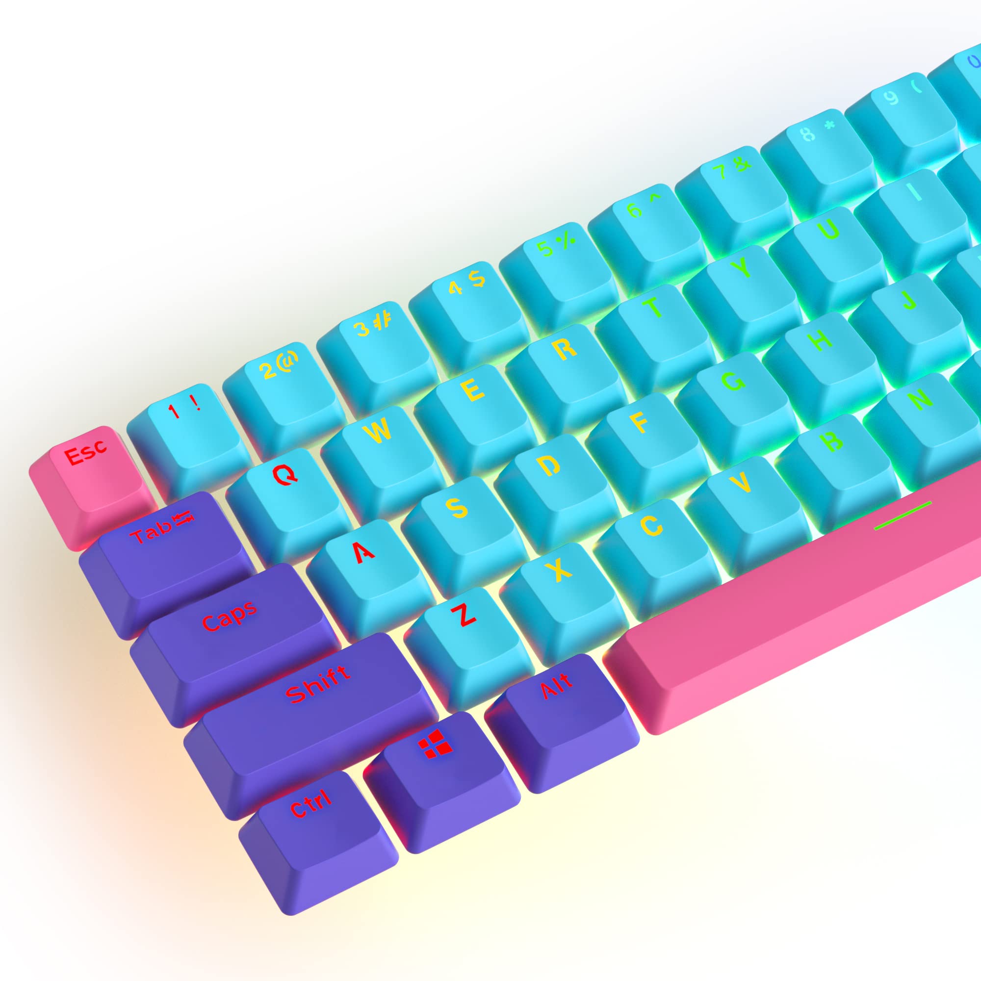 Amazon.co.jp: Owpkeenthy WHYSP バックライトキーキャップ 60% GK61